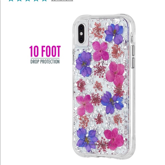 Case-mate iPhone Xs or X Pressed Flower Phone Case - Picture 5 of 5